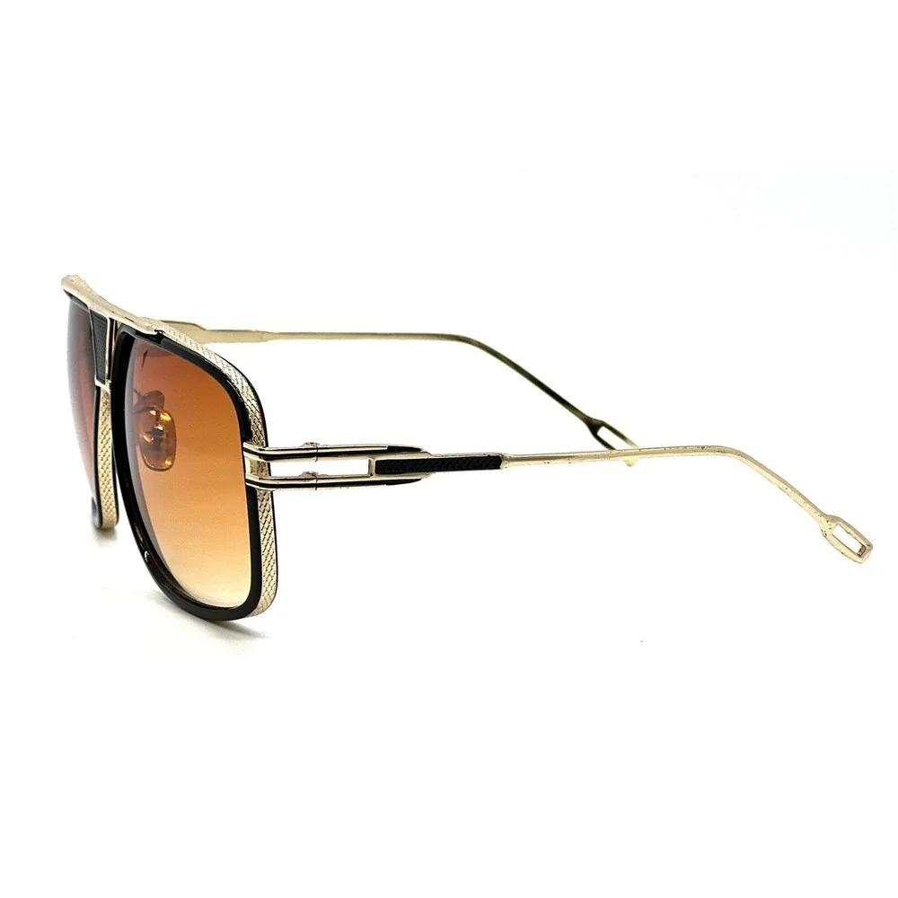 Aviator Sunglasses Mens Gold Frame Brown Lens Fashion Designer Shades Lentes New